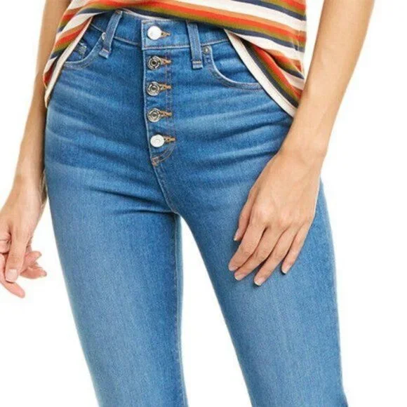VERONICA BEARD Carly High Rise Crop Flare Jeans SZ 26 NWT $225
